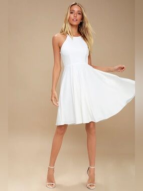Lulus Irresistible Charm White Midi Dress XS